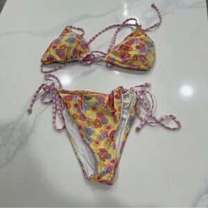 Floral Yellow Bikini Set